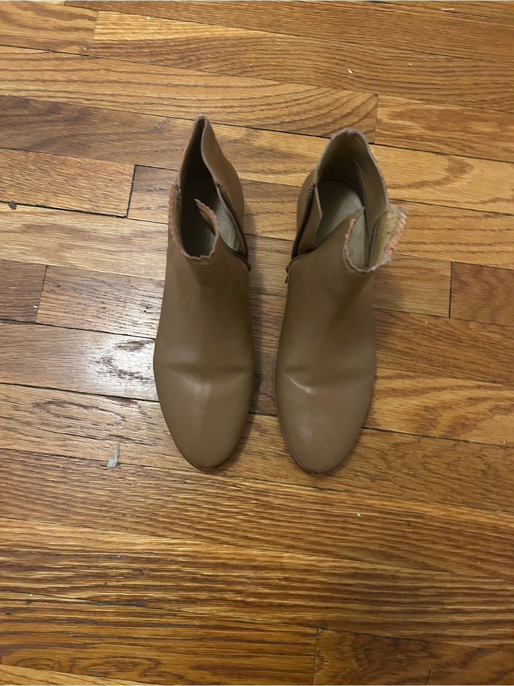 Jack Rogers Women's Tan Ankle Boots - Sleek Leather Slip-On